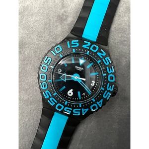 RARE Swatch Scuba Libre Divers Watch SUUB400 Gorami Runs w/ New Battery